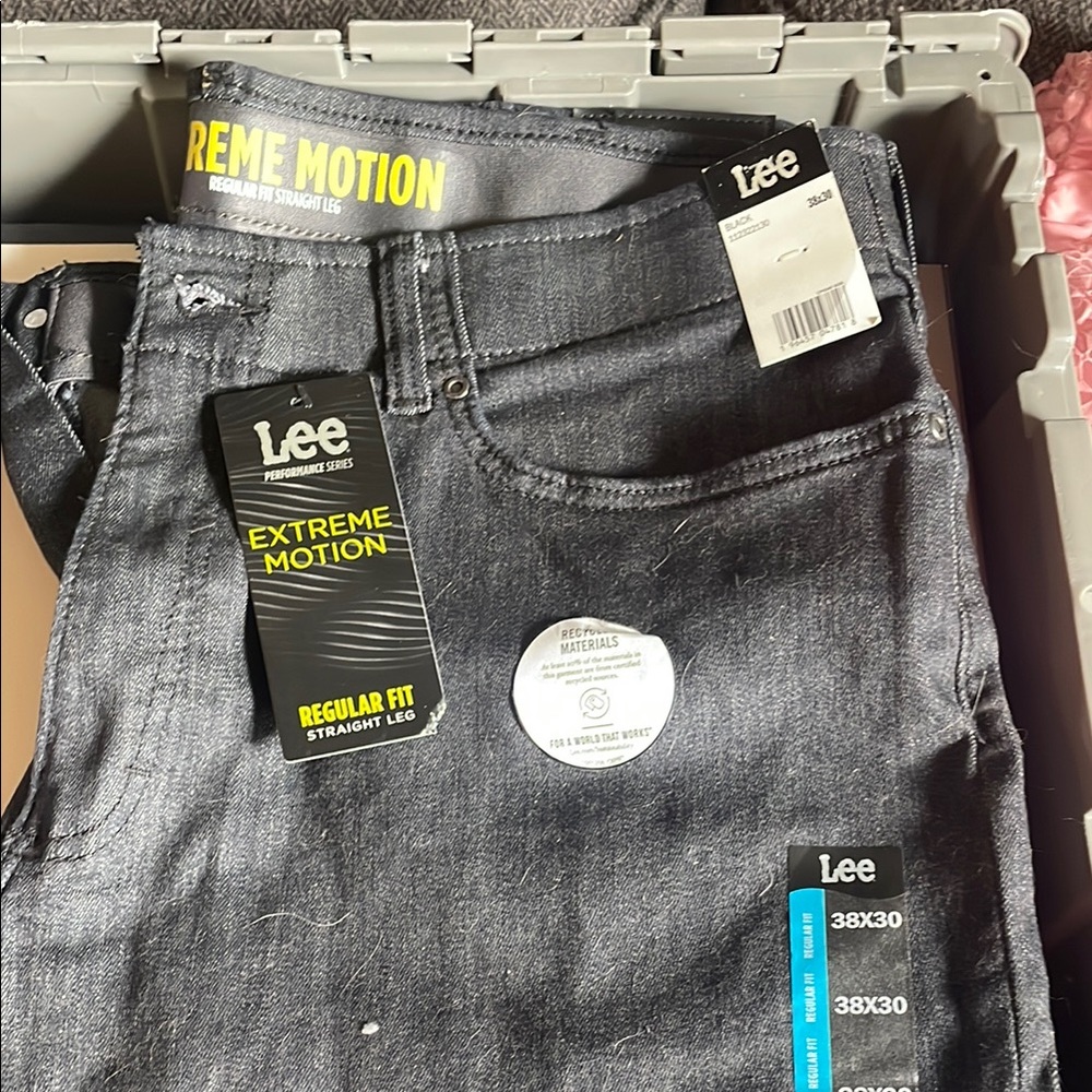 Lee Men's Extreme Motion Regular Fit Jeans - Black